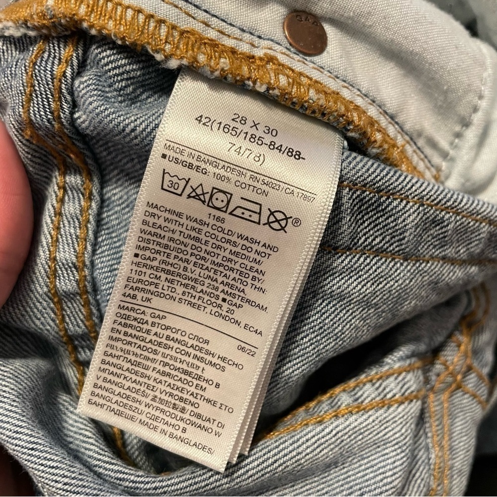 Gap Medium Wash 100% Cotton Straight Jeans - Picture 4 of 6